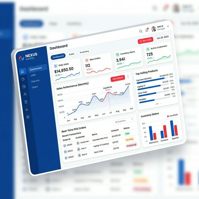 ERP Dashboard Mockup